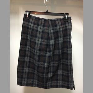 Vintage Plaid Pencil Skirt